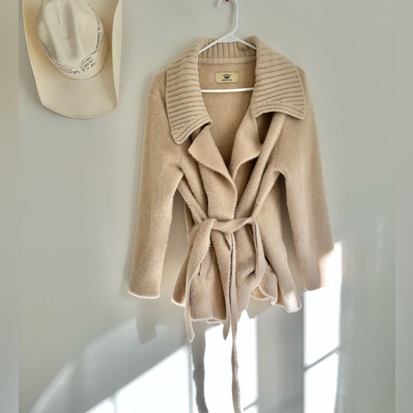 REGINA Jackets & Blazers - REGINA | Tan Cardigan